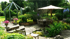 plant diversity within a landscaped garden